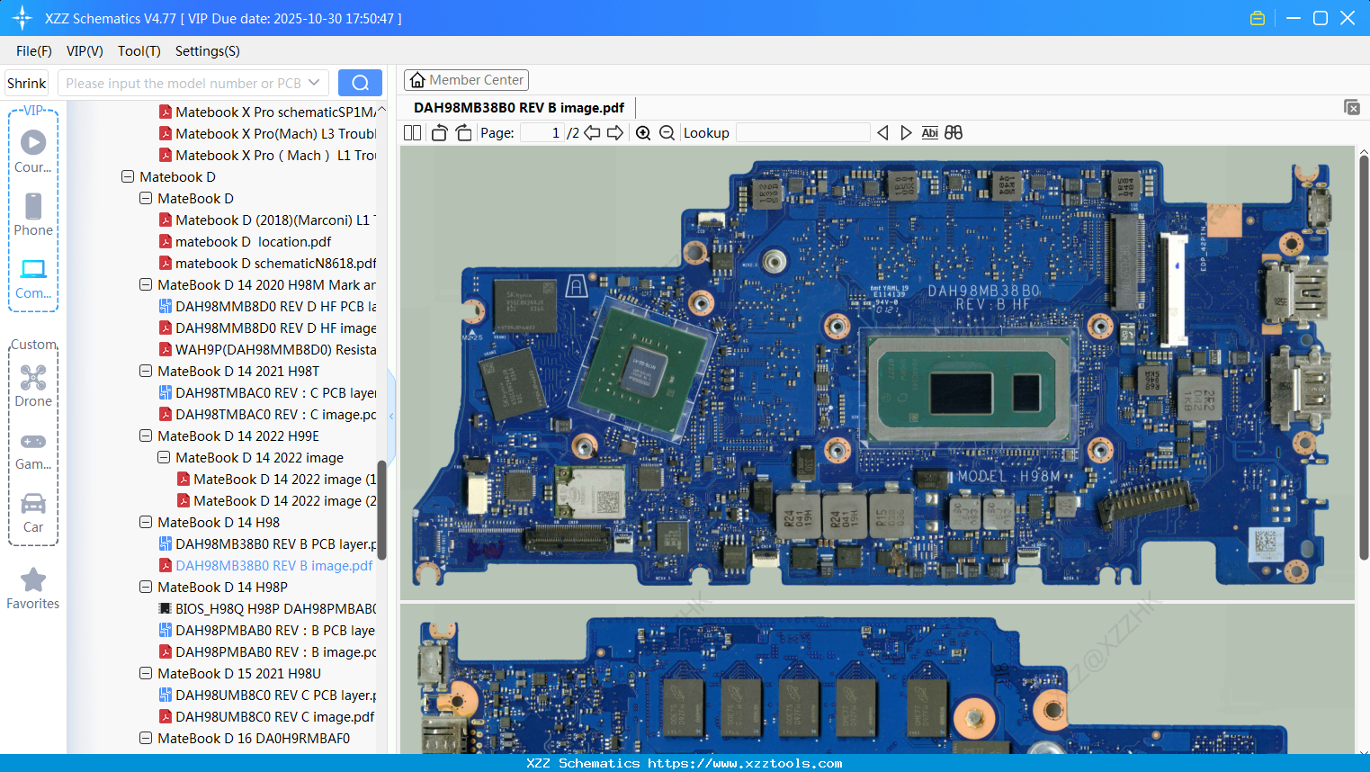 Laptop HUAWEI DAH98MB38B0 REV B Image